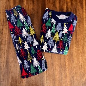 Hanna Andersson Festive Tree Print Kids Pajamas